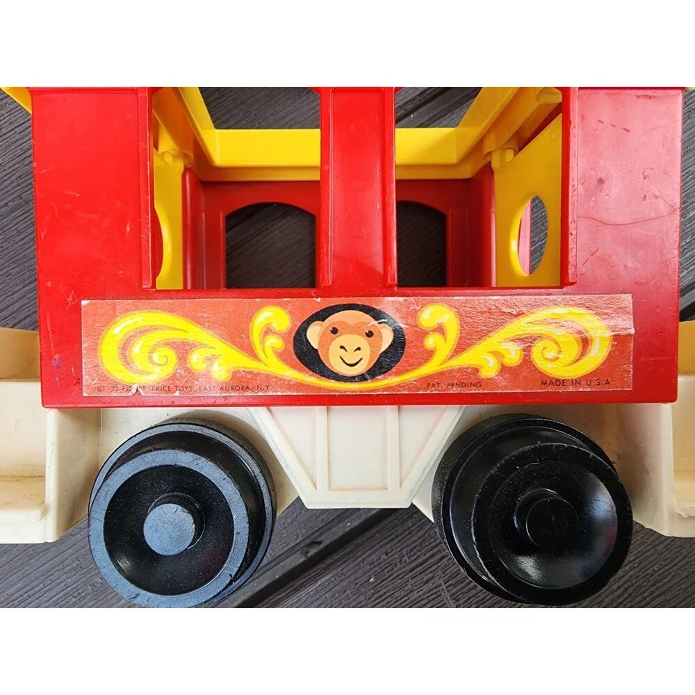 Vintage Fisher-Price Little People Circus Train #991 Toy Animal Zoo W/Animals +